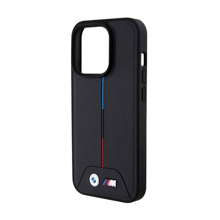 BMW Quilted Tricolor MagSafe - Etui iPhone 15 Pro (czarny) (BMHMP15L22PVTK)