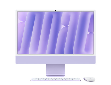 Apple iMac 24" M4 (8 CPU, 8 GPU) 24GB RAM 256GB SSD - Fioletowy (Z1E7/R1)