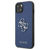 Guess Saffiano 4G Big Silver Logo - Etui iPhone 13 mini (niebieski) (GUHCP13SSA4GSBL)