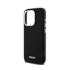 DKNY Liquid Silicone Small Metal Logo MagSafe - Etui iPhone 15 Pro (czarny) (DKHMP15LSMCHLK)