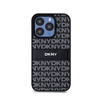 DKNY Leather Mono Stripe & Metal Logo - Etui iPhone 15 Pro (czarny) (DKHCP15LPRTHSLK)