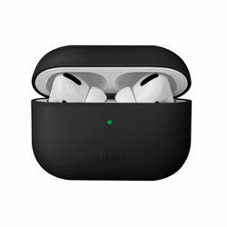 UNIQ Lino - Etui Apple AirPods Pro (czarny) (UNIQ-AIRPODSPRO-LINOINK)