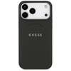 Guess Grained Ring MagSafe - Etui iPhone 17 Pro Max (czarny) (GUHMP17XPGHSMMK)