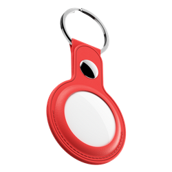 KeyBudz AirTag Keyring - skórzane etui ochronne do AirTag 2- pack (red) (AT2_S1_RED)