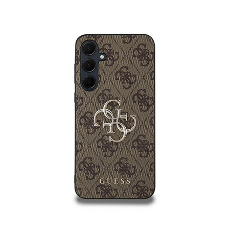 Guess 4G Big Metal Logo - Etui Samsung Galaxy A35 5G (brązowy) (GUHCSA354GMGBR)