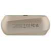 Guess Elongated Metalic Printed Logo - Słuchawki Bluetooth TWS + etui ładujące (złoty) (GUTWSC2MCDSD)