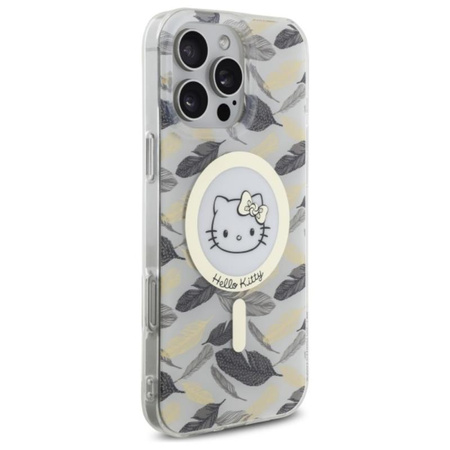 Hello Kitty IML Golden Leaves MagSafe - Etui iPhone 16 Pro Max (biały) (HKHMP16XHGLEH)