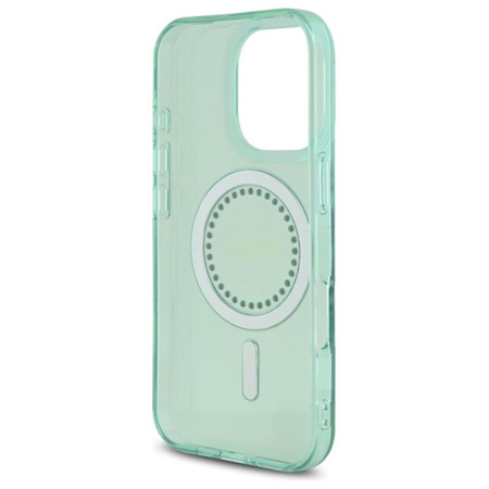 Guess IML Rhinestones MagSafe - Etui iPhone 16 Pro Max (zielony) (GUHMP16XPFTDTEN)