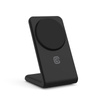 Crong MagSpot Stand - Ładowarka bezprzewodowa 2w1 z MagSafe do iPhone i AirPods (czarny) (CRG-MSS-BLK)