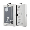 Karl Lagerfeld Crossbody Saffiano Metal Pin Karl & Choupette - Etui iPhone 14 Pro Max (czarny) (KLHCP14XSAKCPSK)