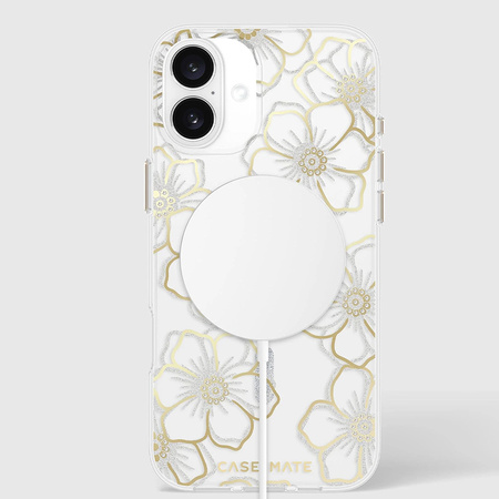 Case-Mate Floral Gems MagSafe - Etui iPhone 16 Plus (Gold) (CM054374)
