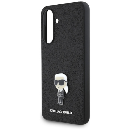 Karl Lagerfeld Fixed Glitter Ikonik Logo Metal Pin - Etui do Samsung Galaxy A36 5G (czarny) (KLHCSA36GKNPSK)