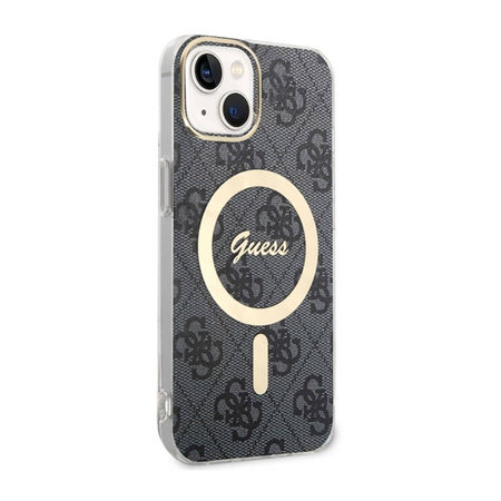Guess 4G MagSafe - Etui iPhone 14 (Czarny) (GUHMP14SH4STK)