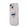 Karl Lagerfeld IML Choupette Head & Monogram - Etui iPhone 15 / 14 / 13 (różowy) (KLHCP15SHKLPCHP)