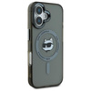 Karl Lagerfeld IML Metal Choupette Head MagSafe - Etui iPhone 16 Plus (czarny) (KLHMP16MHLSCHK)