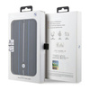 BMW Booktype Leather Stamp Blue Lines - Etui iPhone 14 Pro Max (czarny) (BMBKP14X22RVSK)