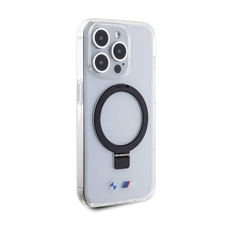 BMW Ring Stand M Collection MagSafe - Etui iPhone 15 Pro (przezroczysty) (BMHMP15LURST)