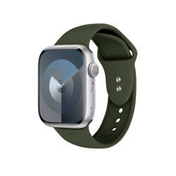 Crong Liquid - Pasek do Apple Watch 38/40/41/42 mm (zielony) (CRG-40LQB-OLV)
