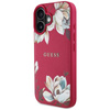 Guess Grained Printed Flower Pattern MagSafe - Etui do iPhone 16 (fuksja) (GUHMP16SPGNMPLMF)