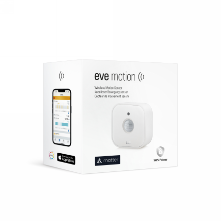 Eve Motion Matter - inteligentny czujnik ruchu (kompatybilność: Apple Home, Samsung SmartThings, Alexa, Google Home, Home Assistant) (10EBY9951)