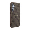 Guess 4G Collection Leather Metal Logo MagSafe - Etui Samsung Galaxy S24 (brązowy) (GUHMS24SG4GFRW)