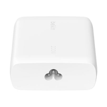 Belkin BoostCharge Pro - Ładowarka sieciowa Power Delivery, 4 porty USB-C, GaN, 200W - biała (WCH015VFWH)