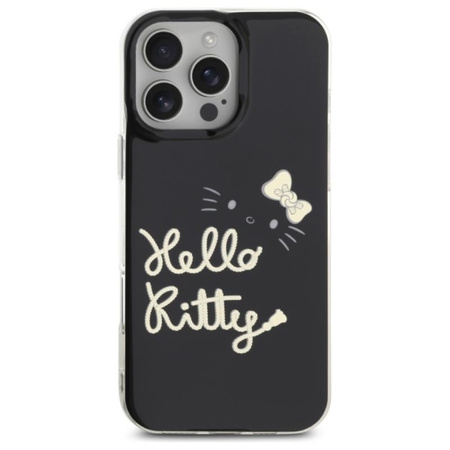 Hello Kitty IML Golden Diva MagSafe - Etui iPhone 16 Pro Max (czarny) (HKHMP16XHGDIK)