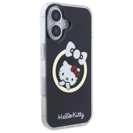 Hello Kitty IML Fun Bow MagSafe - Etui iPhone 16 (czarny) (HKHMP16SHFLBK)