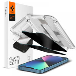 Spigen GLAS.TR EZ FIT Privacy 2-Pack - Szkło hartowane z filtrem prywatyzującym do iPhone 16e / iPhone 14 / iPhone 13 Pro / iPhone 13 2 szt (AGL03388)
