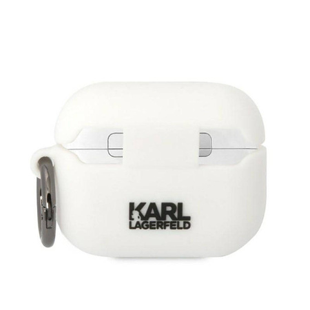 Karl Lagerfeld Silicone Karl & Choupette - Etui AirPods Pro (biały) (KLACAPSILKCW)