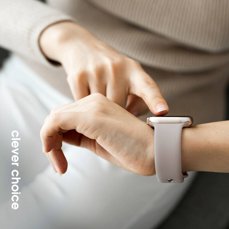 Crong Liquid - Pasek do Apple Watch 38/40/41/42 mm (zielony) (CRG-40LQB-OLV)