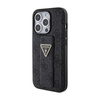 Guess Grip Stand 4G Triangle Strass Logo - Etui iPhone 15 Pro Max (czarny) (GUHCP15XPGS4TDK)