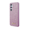 Guess Glitter Flakes Metal Logo Case - Etui Samsung Galaxy S24 (fioletowy) (GUHCS24SHGGSHU)