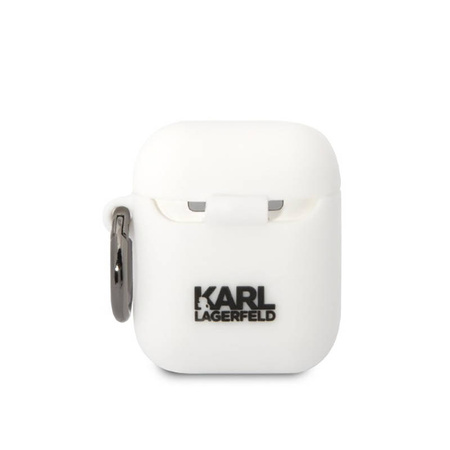 Karl Lagerfeld Silicone NFT Choupette Head 3D - Etui AirPods 1/2 gen (biały) (KLA2RUNCHH)