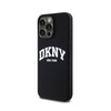 DKNY Liquid Silicone White Printed Logo MagSafe - Etui iPhone 13 Pro Max (czarny) (DKHMP13XSNYACH)