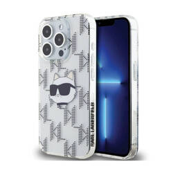Karl Lagerfeld IML Choupette Head & Monogram - Etui iPhone 15 Pro (przezroczysty) (KLHCP15LHKLPCHT)