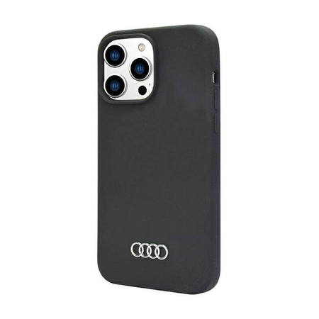Audi Silicone Case - Etui iPhone 14 Pro Max (Czarny) (AU-LSRIP14PM-Q3/D1-BK)