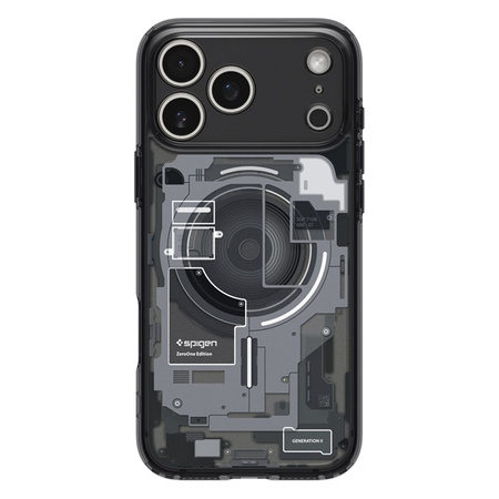 Spigen Ultra Hybrid Mag MagSafe - Etui do iPhone 17 Pro Max (Zero One Black) (ACS10289)