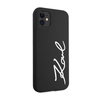 Karl Lagerfeld Silicone Signature - Etui iPhone 11 (Czarny) (KLHCN61SKSVGK)