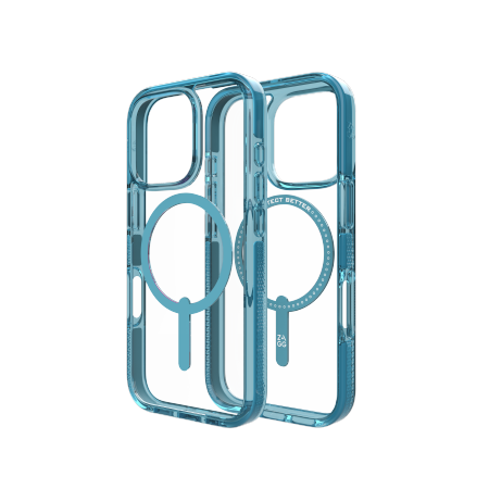 ZAGG Santa Cruz Snap - obudowa ochronna do iPhone 16 Pro kompatybilna z MagSafe (retro blue) (702315060)