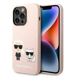 Karl Lagerfeld Liquid Silicone Karl & Choupette MagSafe - Etui iPhone 14 Pro Max (różowy) (KLHMP14XSSKCI)