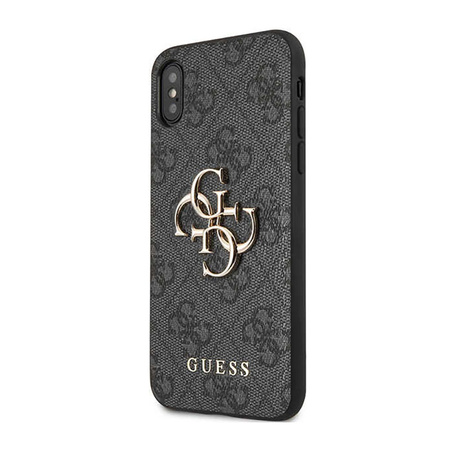 Guess 4G Big Metal Logo - Etui iPhone X (szary) (GUHCPX4GMGGR)