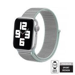 Crong Nylon - Pasek sportowy do Apple Watch 38/40/41/42 mm (Pastel Grey) (CRG-40NLB-PGR)