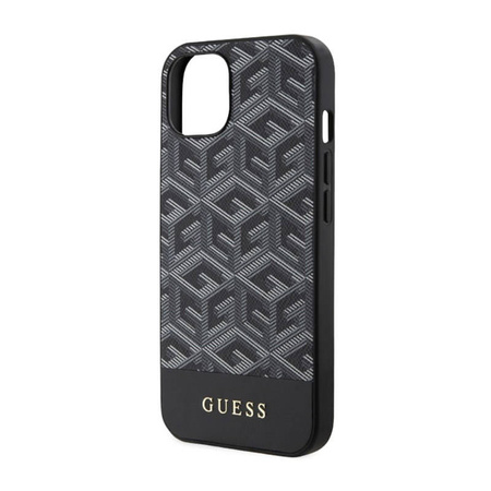Guess GCube Stripes MagSafe - Etui iPhone 14 Plus (Czarny) (GUHMP14MHGCFSEK)