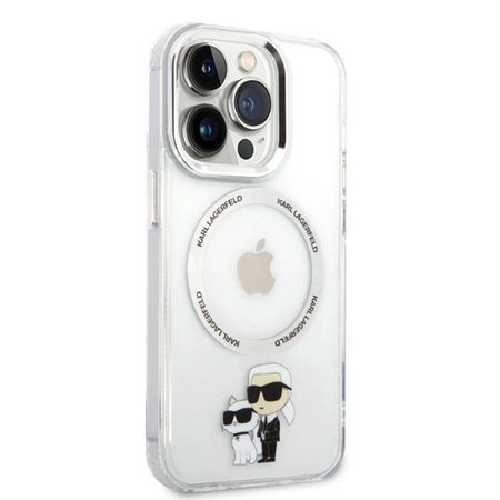 Karl Lagerfeld IML NFT Karl & Choupette Magsafe - Etui iPhone 14 Pro (przezroczysty) (KLHMP14LHNKCIT)