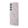 Guess 4G Collection Leather Metal Logo MagSafe - Etui Samsung Galaxy S24 (różowy) (GUHMS24SG4GFRP)