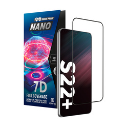 Crong 7D Nano Flexible Glass - Szkło hybrydowe 9H na cały ekran Samsung Galaxy S22+ (CRG-7DNANO-SGS22P)
