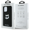 Karl Lagerfeld Silicone Choupette Head Print MagSafe - Etui iPhone 16 Pro (czarny) (KLHMP16LSCHPPLK)