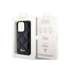 Guess Quilted Metal Logo - Etui iPhone 15 Pro (czarny) (GUHCP15LPSQSQSK)