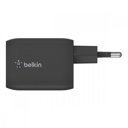 Belkin BoostCharge Pro, podwójna ładowarka ścienna 65W USB-C GAN z  PPS czarna (WCH013vfBK)